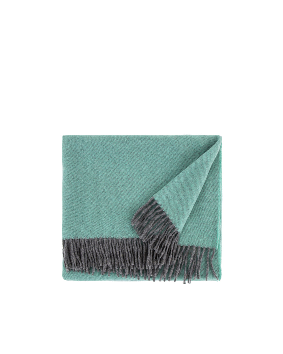 Everest color plaid in puro cashmere - 130x180 cm - 51"x70" in / Acqua (4772024004260)