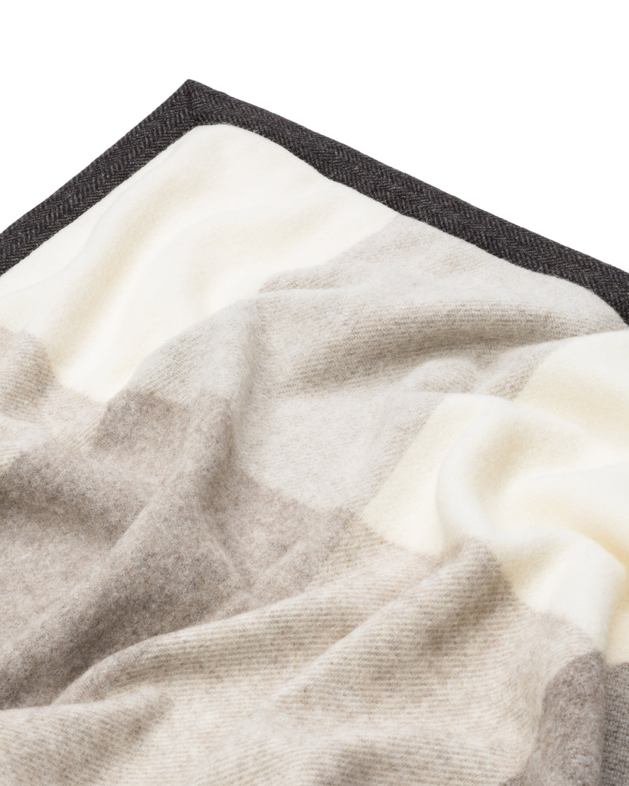 Abete coperta in misto alpaca - Singola 210x160 cm - Single 63"x82" in / Bianco/Marrone (4772024009616)