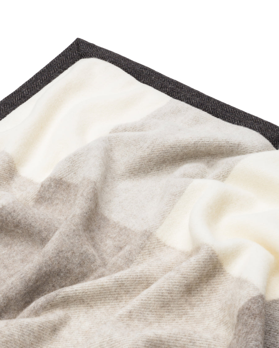 Abete coperta in misto alpaca - Matrimoniale 210x250 cm - Queen 82"x98" in / Bianco/Marrone (4772024009630)