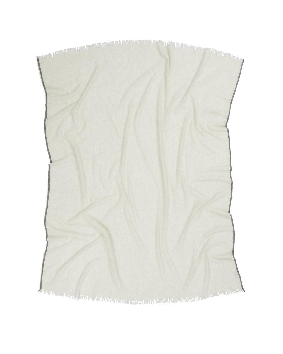 Elemento plaid cashmere e lana merinos extrafine - 130x180 cm - 51"x70" in / Bianco (4772024023391)