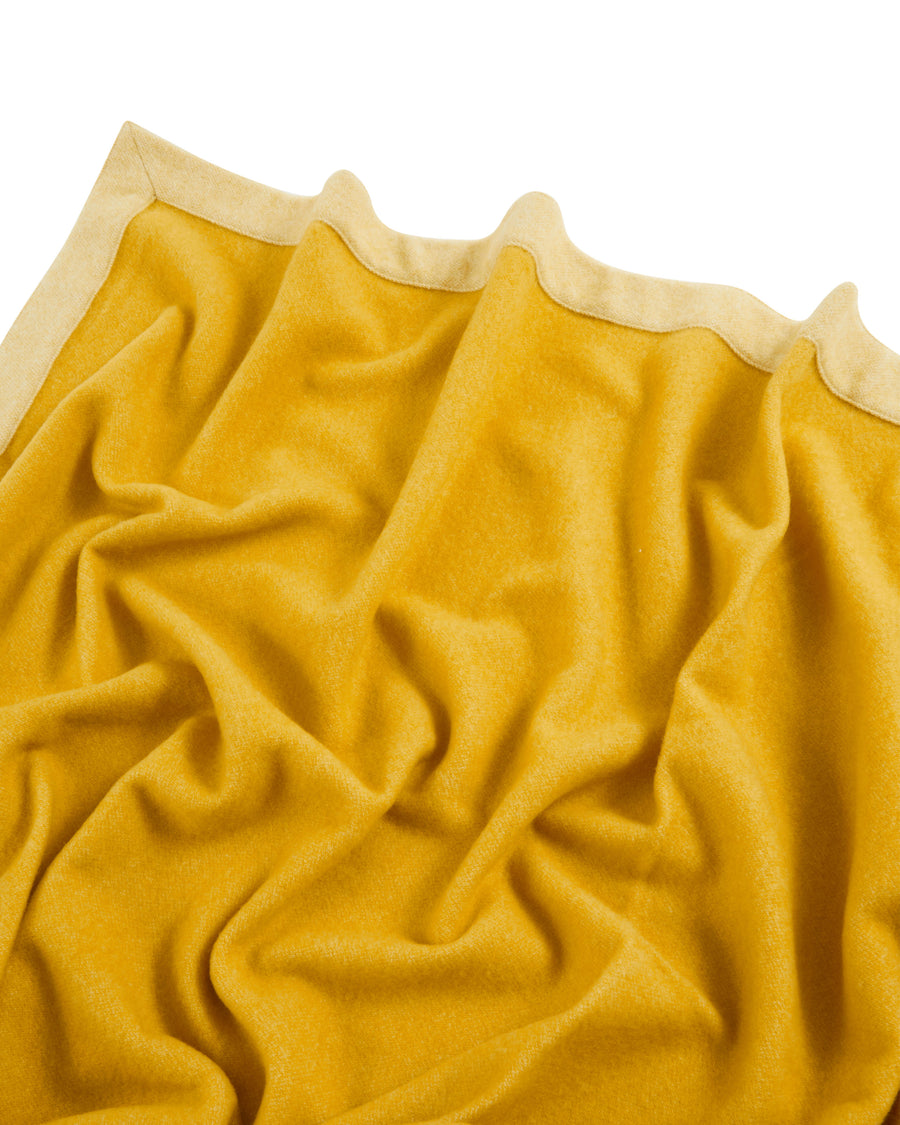 Afrodite coperta in pura lana merinos - Piazza e mezza 240x180 cm - Double 94"x70" in / Senape (701101-013-3200)