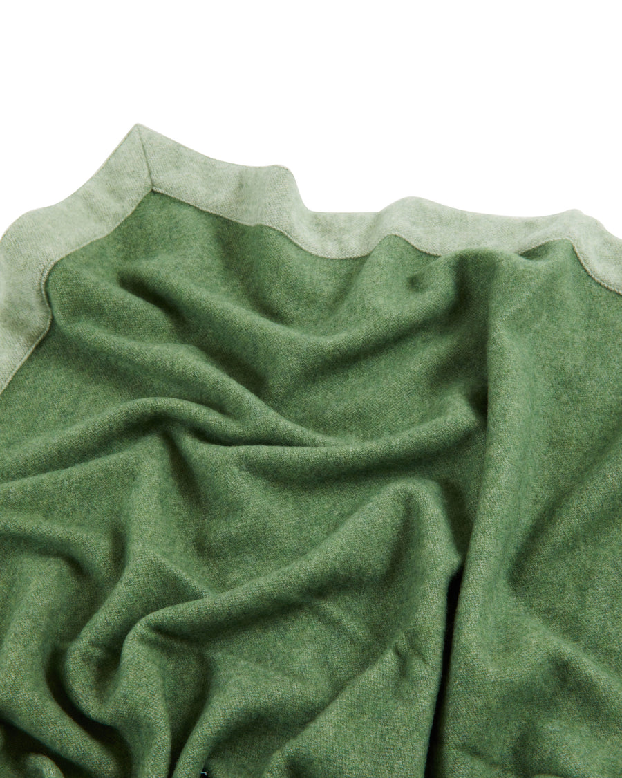 Afrodite coperta in pura lana merinos - Piazza e mezza 240x180 cm - Double 94"x70" in / Verde (701101-013-5200)