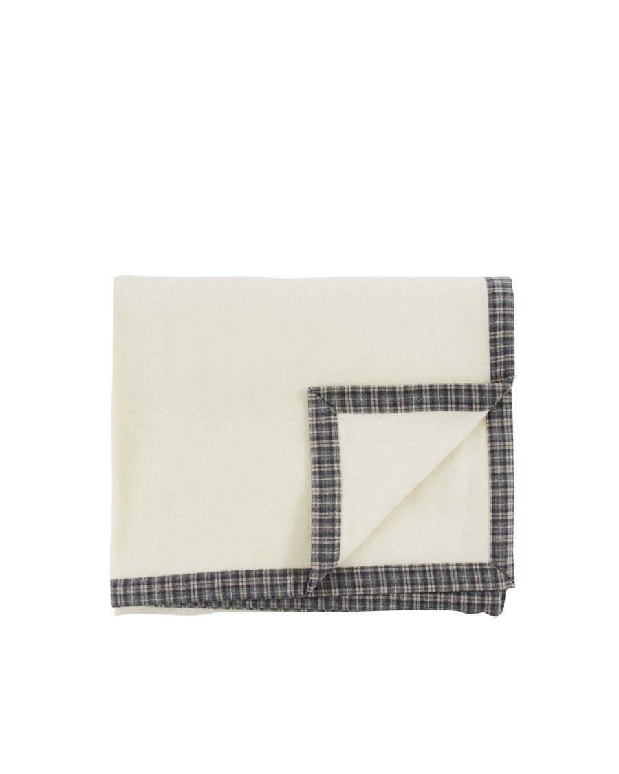 Courmayeur coperta cashmere e lana - Matrimoniale 220x250 cm - Queen 86"x98" in / Bianco (701120-059-9000)