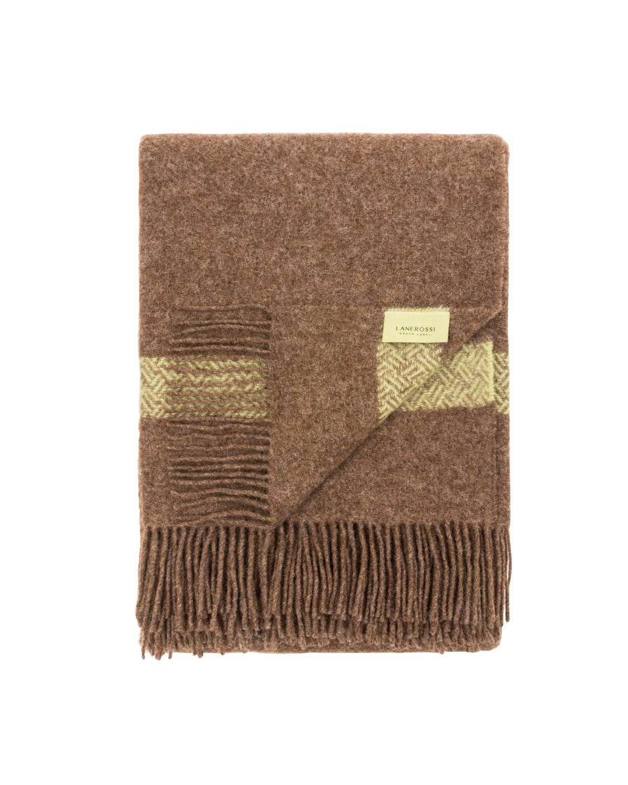 PL Brown plaid in pura lana