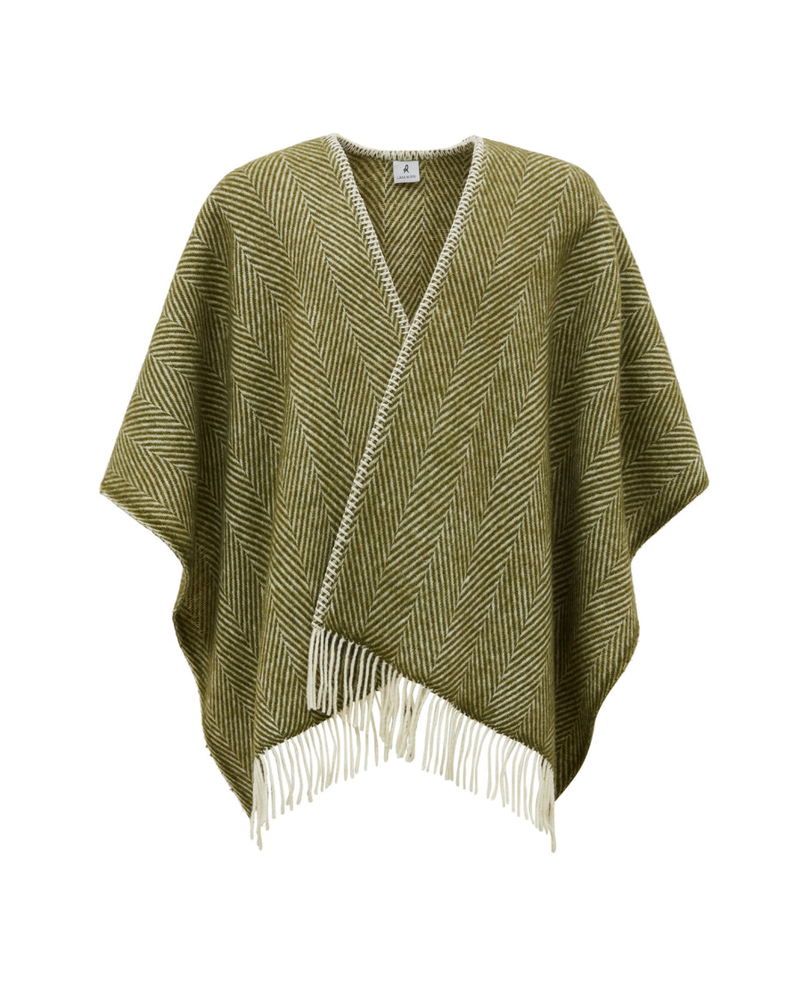 Iseo Spina poncho in pura lana