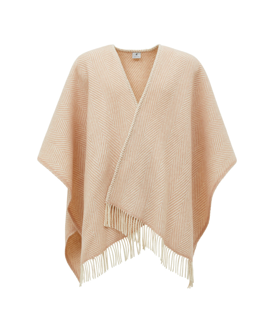 Iseo Spina poncho in pura lana