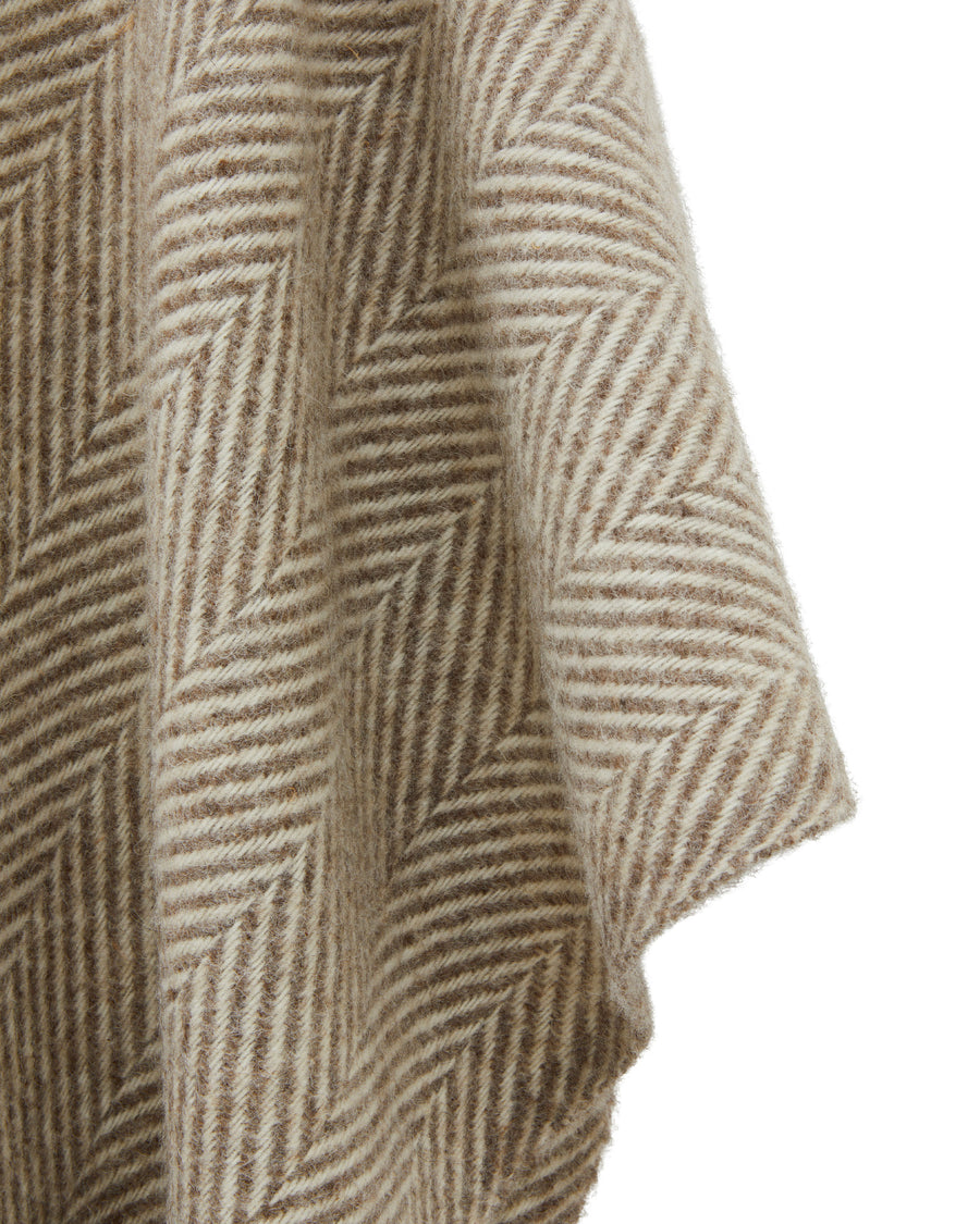 Iseo Spina poncho in pura lana