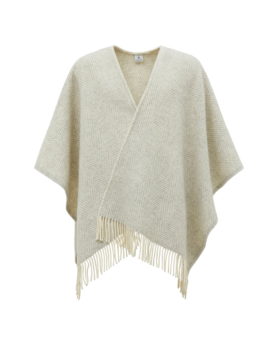 Iseo Spina poncho in pura lana