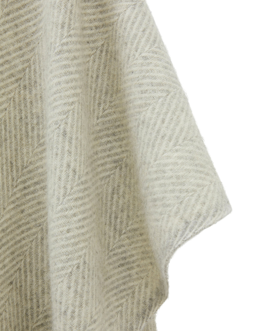Iseo Spina poncho in pura lana
