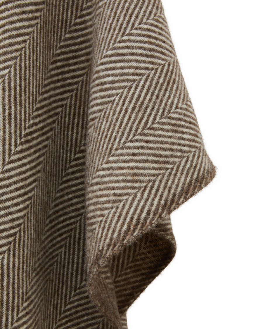 Iseo Spina poncho in pura lana