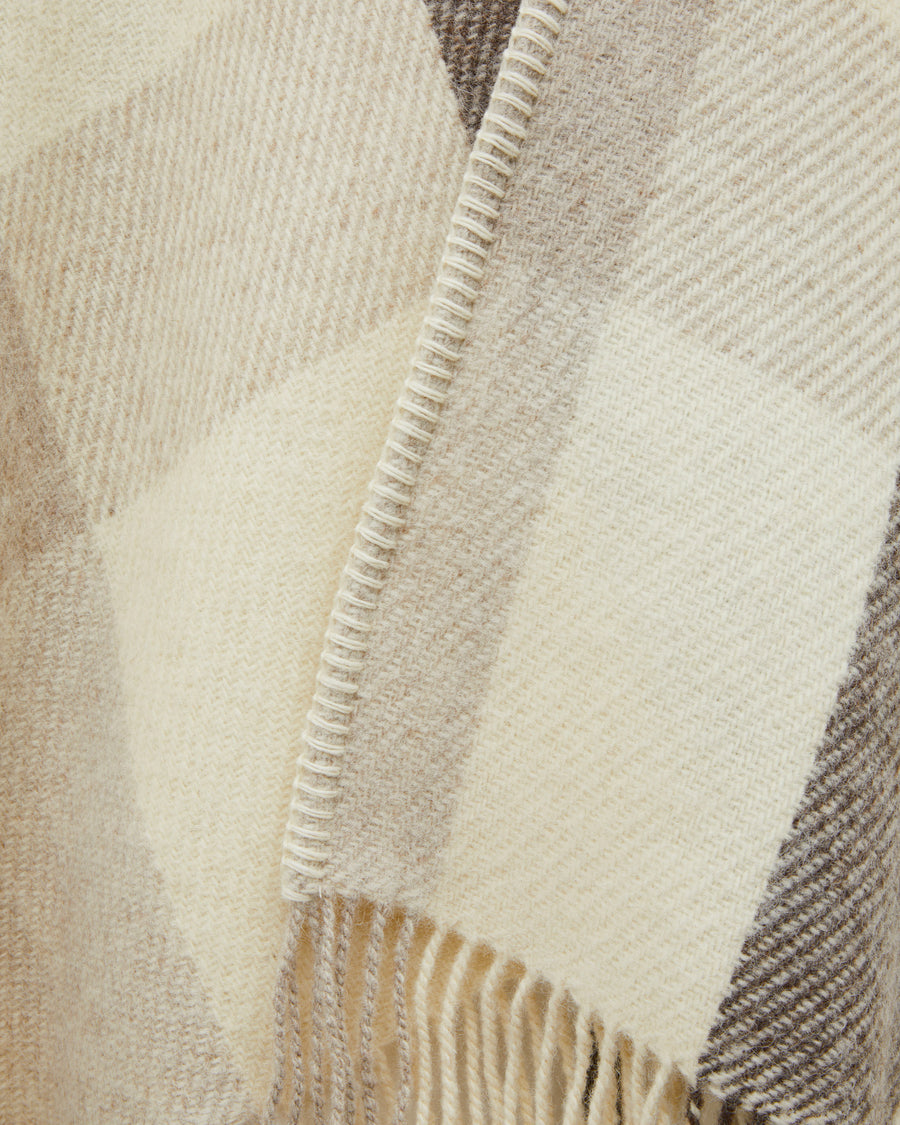 Iseo Check poncho in lana