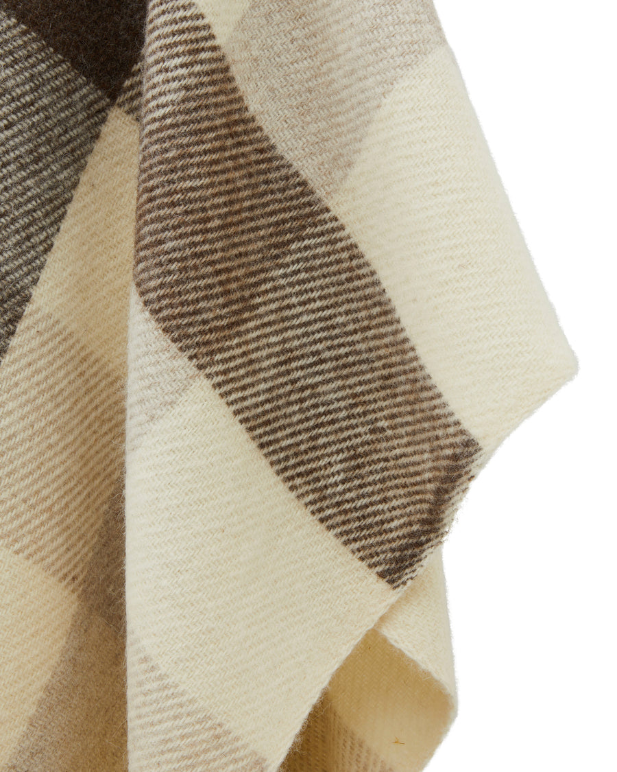 Iseo Check poncho in lana