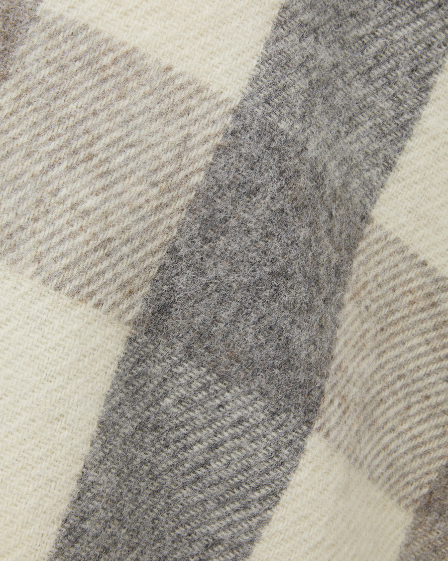 Iseo Check poncho in lana