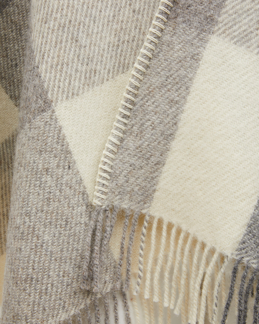 Iseo Check poncho in lana