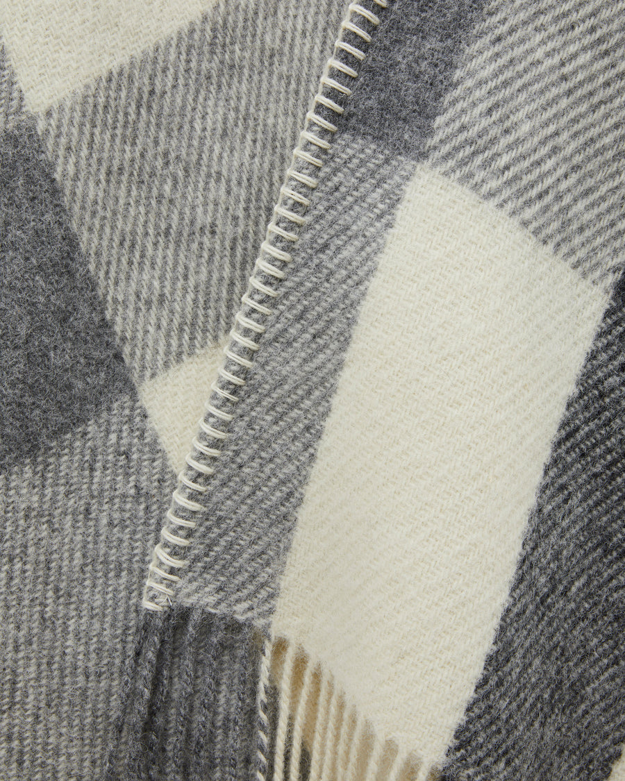 Iseo Check poncho in lana