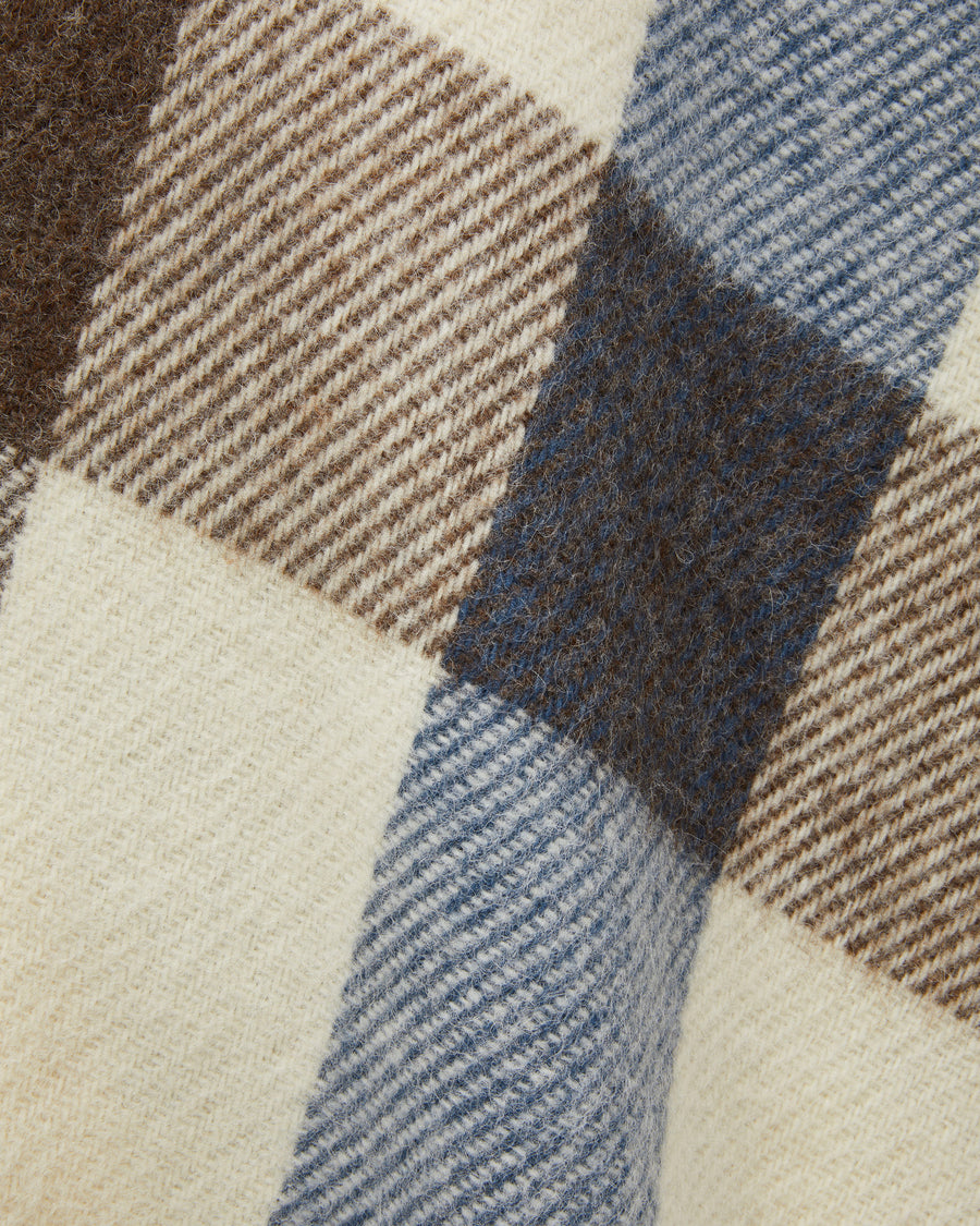 Iseo Check poncho in lana