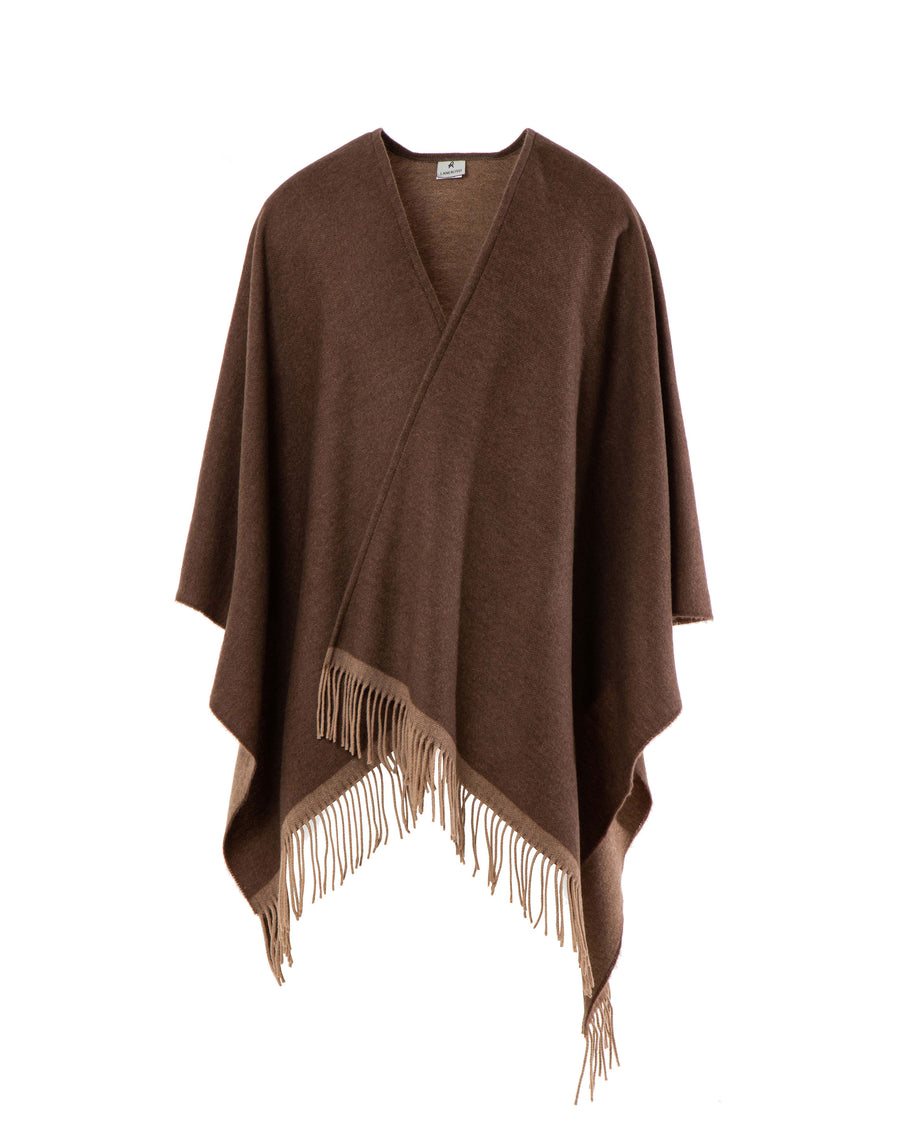 Morfeo Poncho aus Reiner Superfeiner Merinowolle