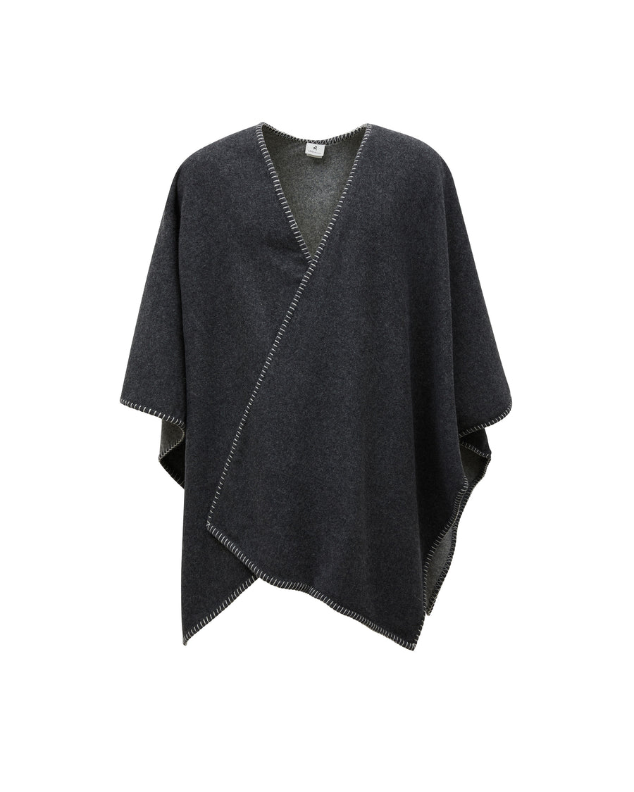 Margot poncho in misto lana