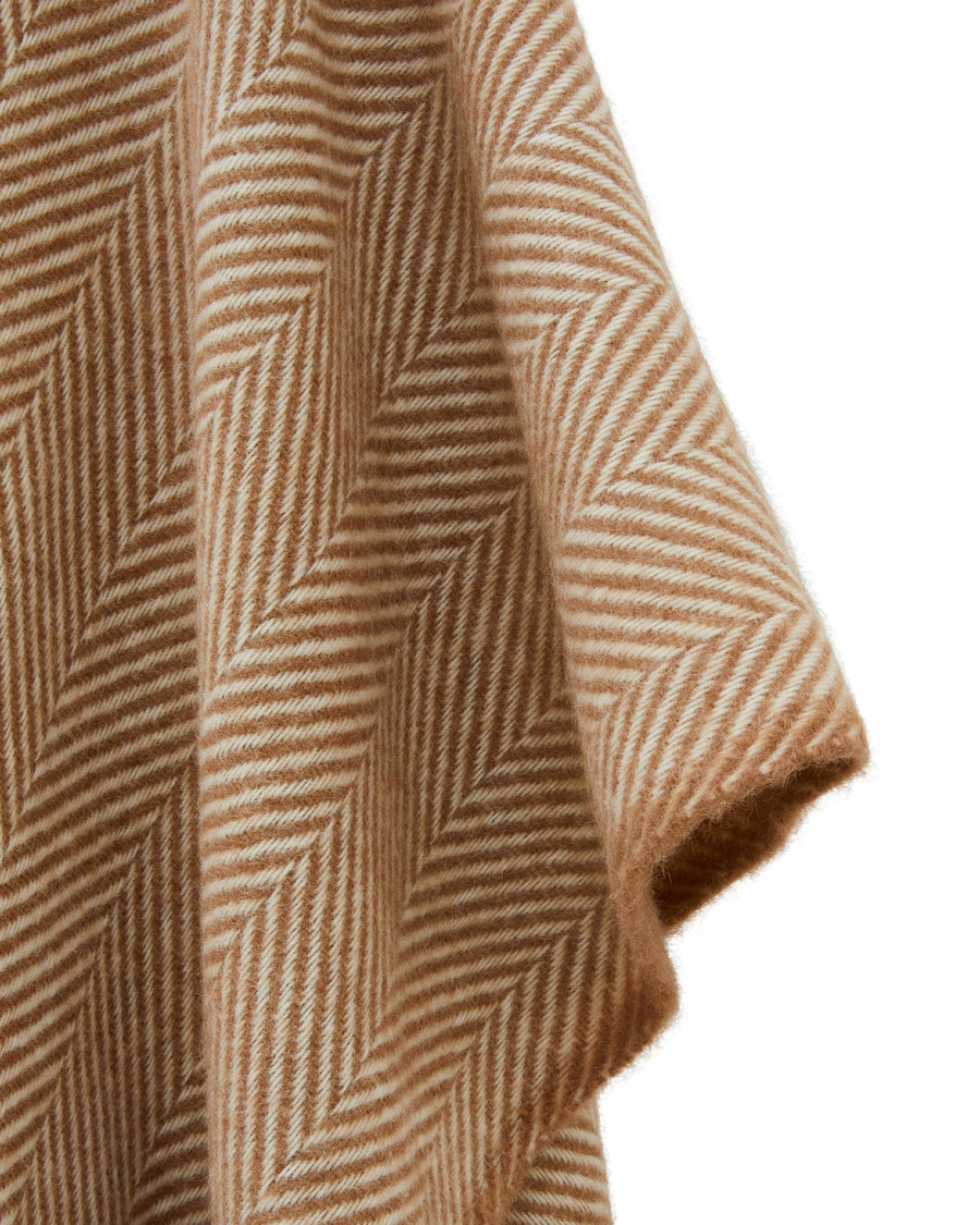 Iseo Spina poncho in pura lana