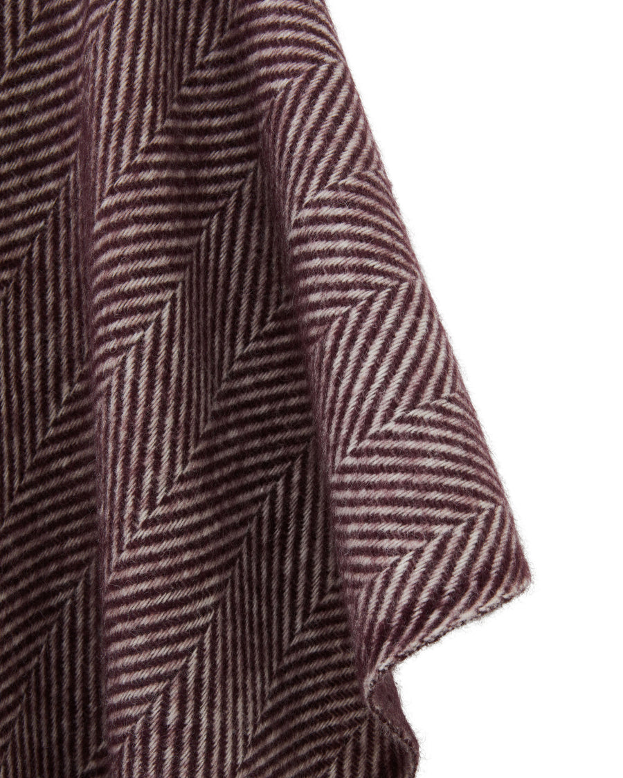 Iseo Spina poncho in pura lana