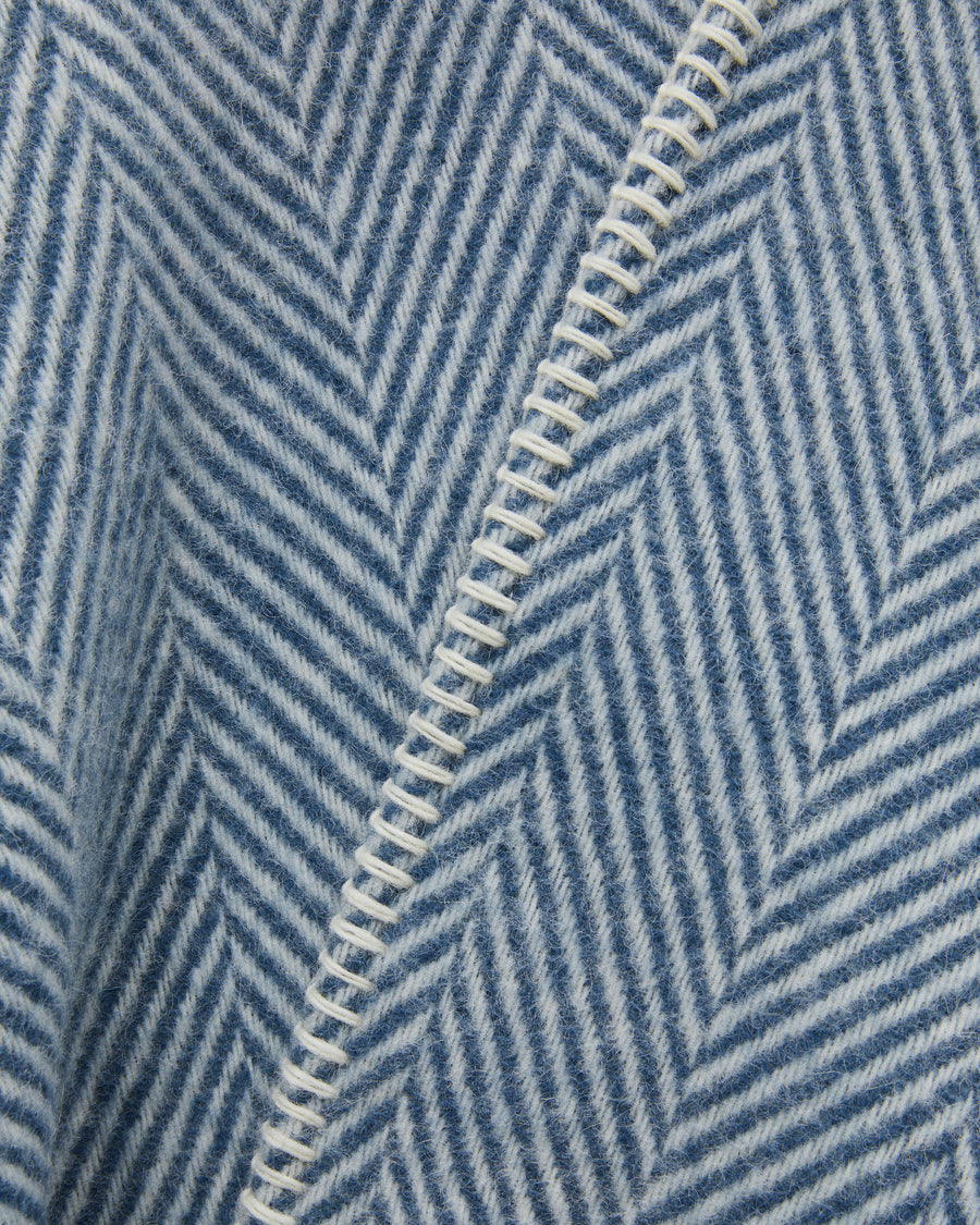 Iseo Spina poncho in pura lana