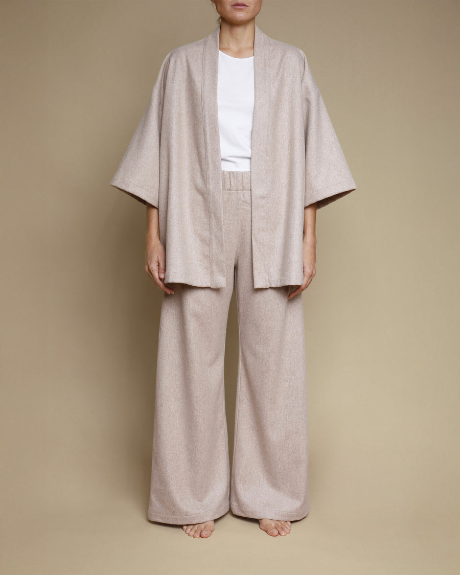 Giacca kimono in pura lana