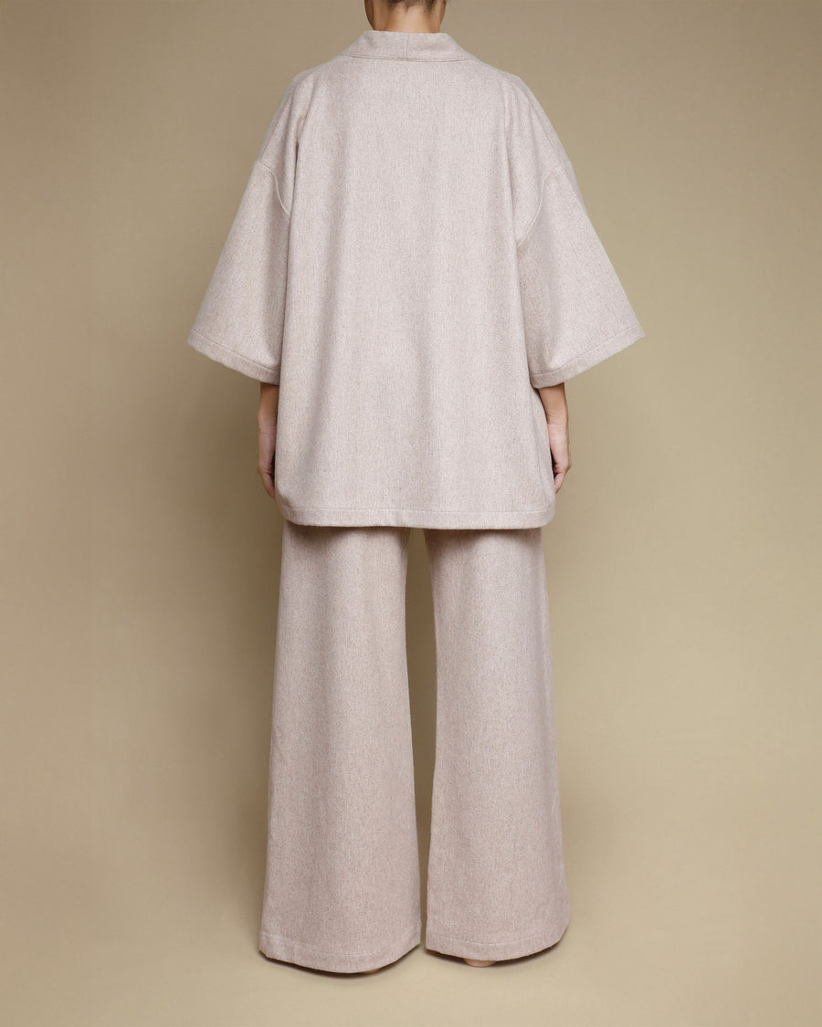 Giacca kimono in pura lana