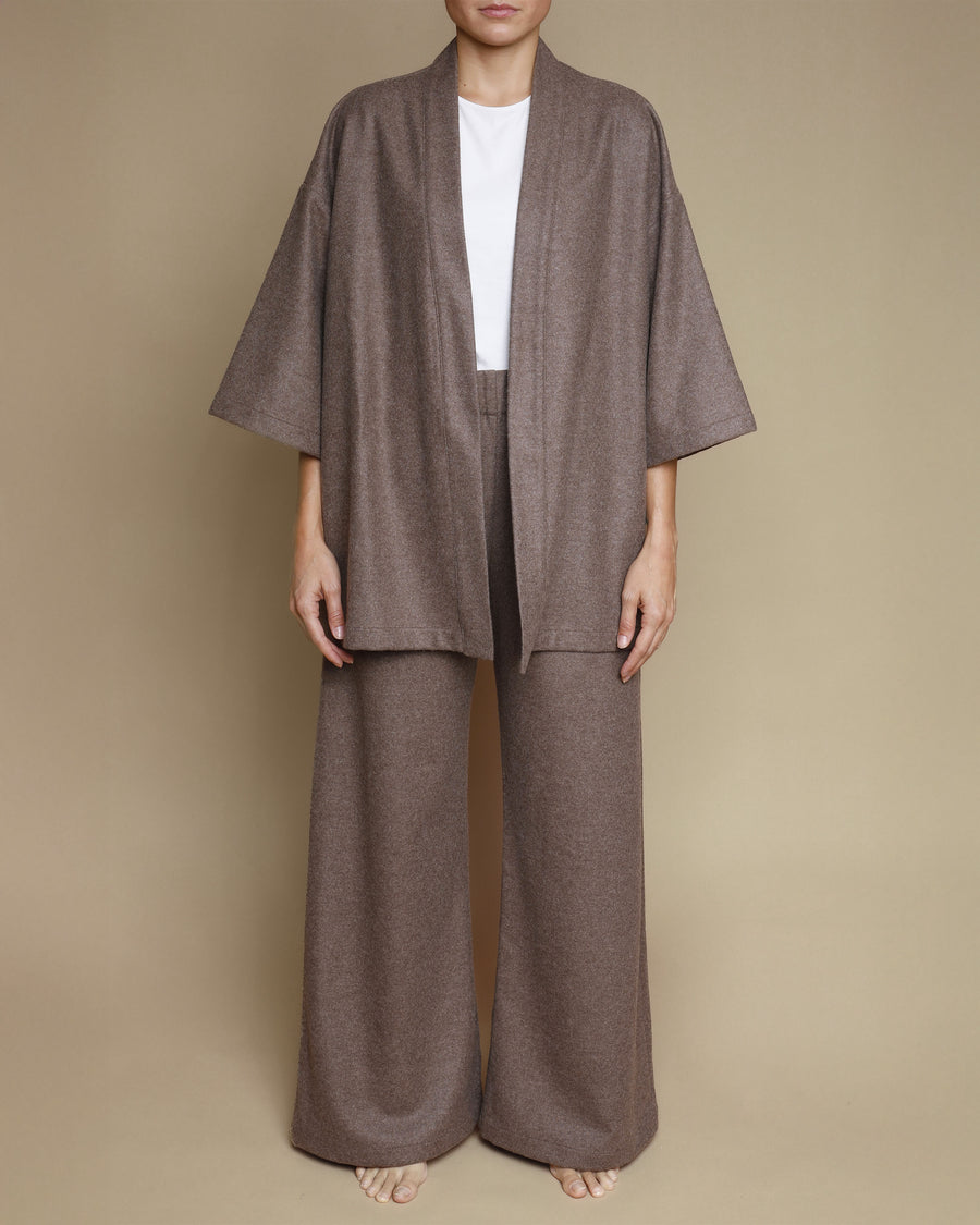 Giacca kimono in pura lana