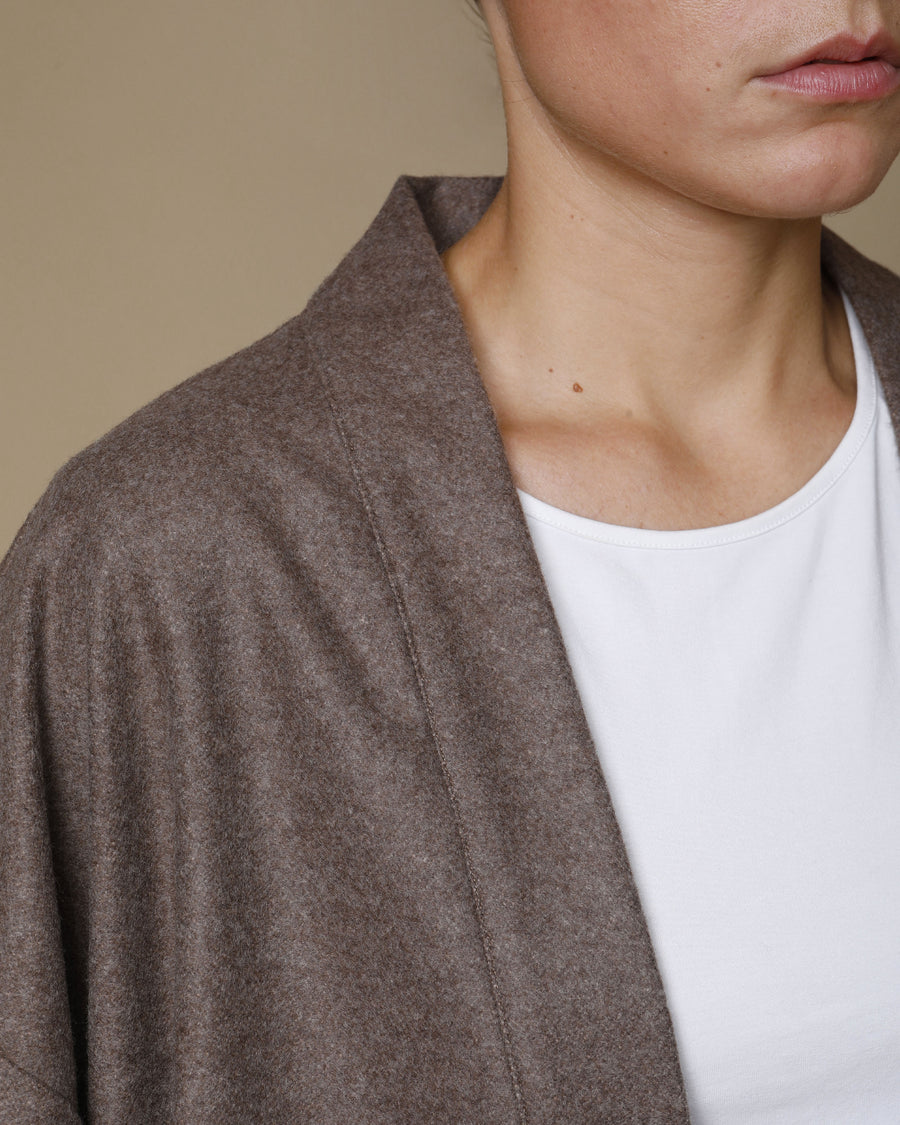 Giacca kimono in pura lana