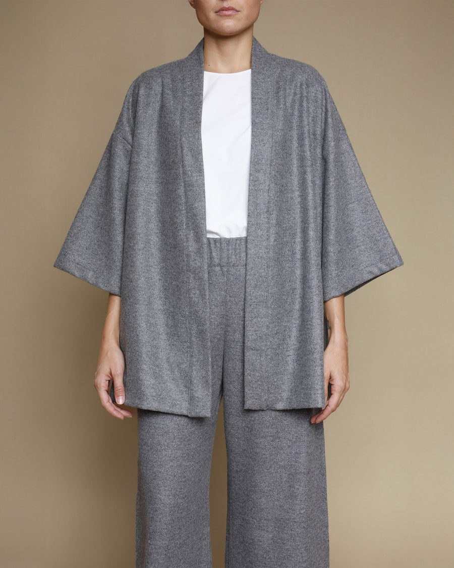 Giacca kimono in pura lana