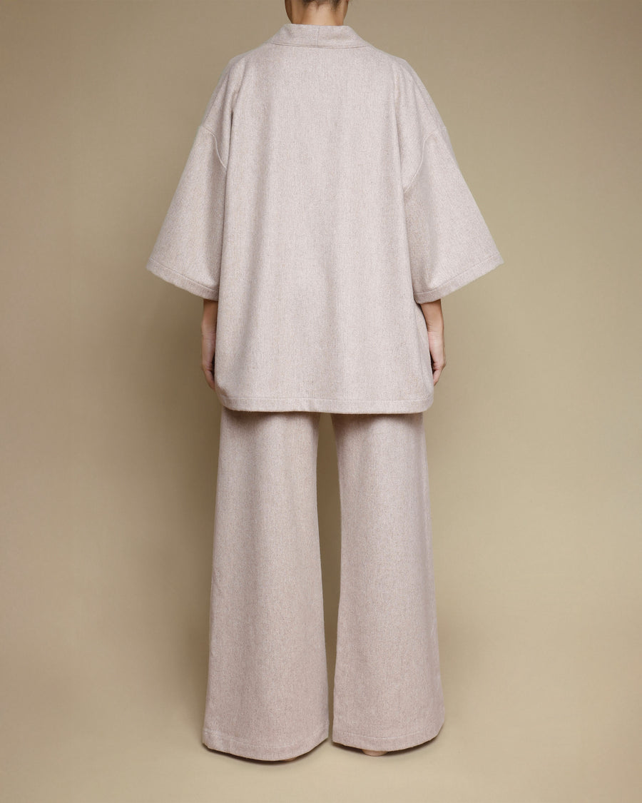 Giacca kimono in pura lana