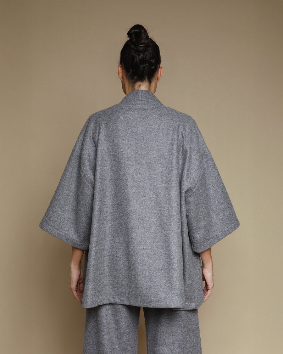 Giacca kimono in pura lana
