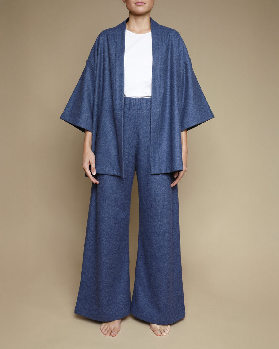 Giacca kimono in pura lana