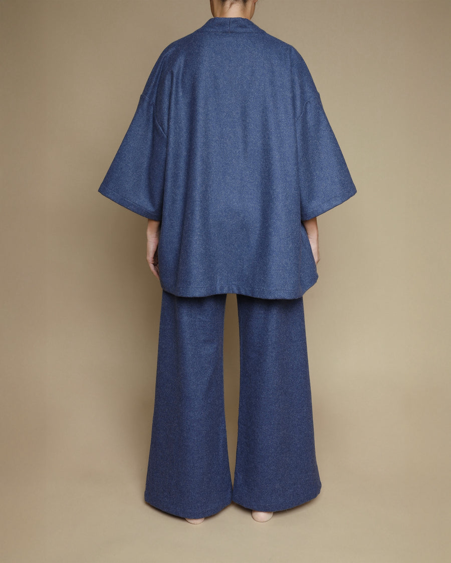 Giacca kimono in pura lana