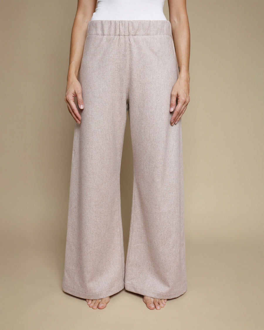 Pantaloni palazzo in pura lana