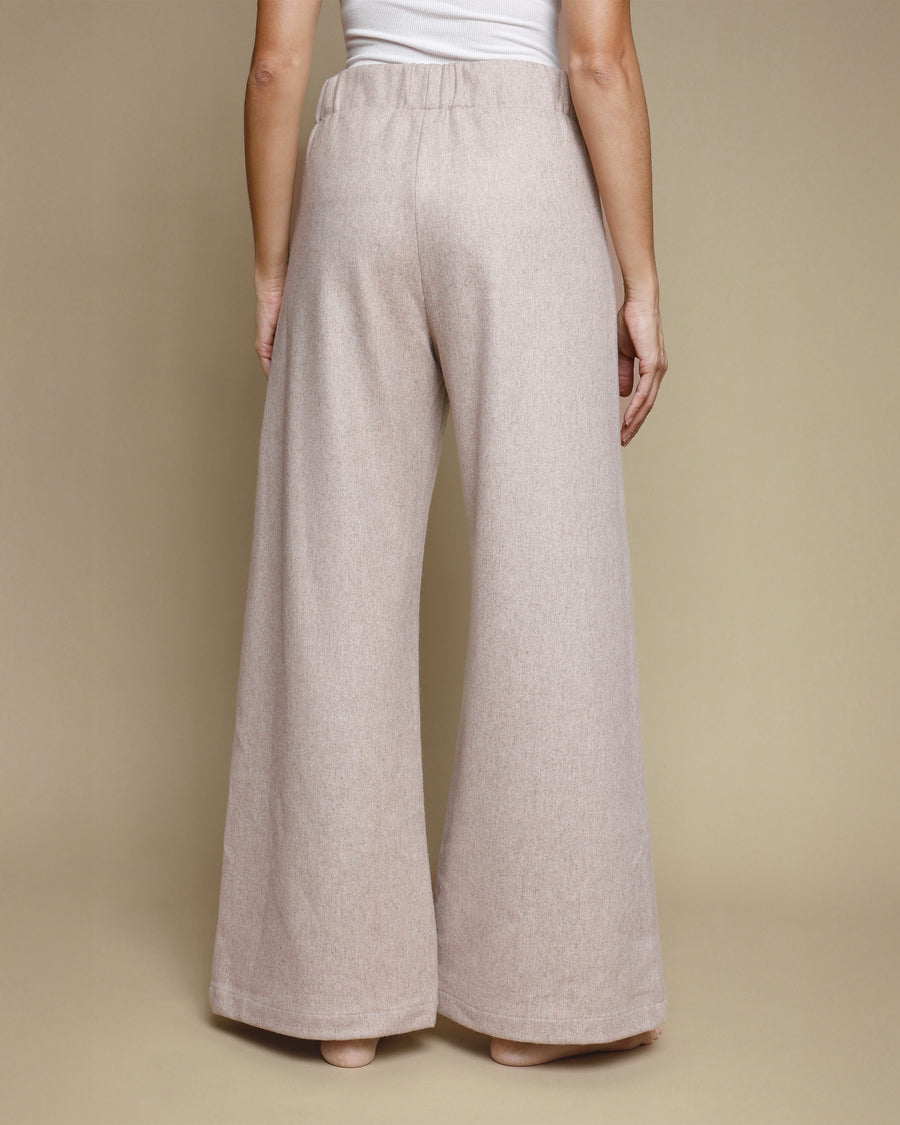 Pantaloni palazzo in pura lana