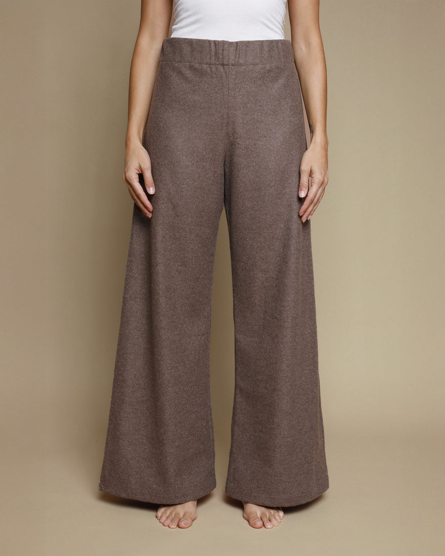 Pantaloni palazzo in pura lana