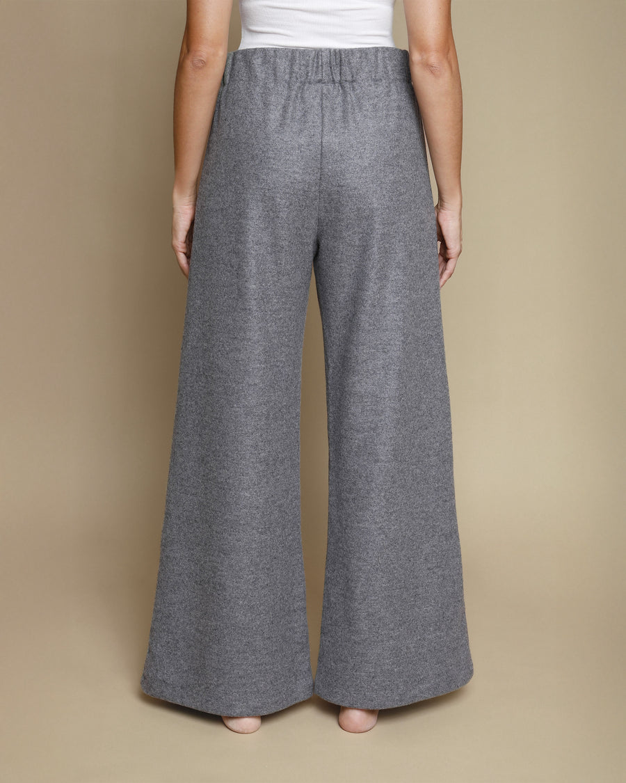 Pantaloni palazzo in pura lana