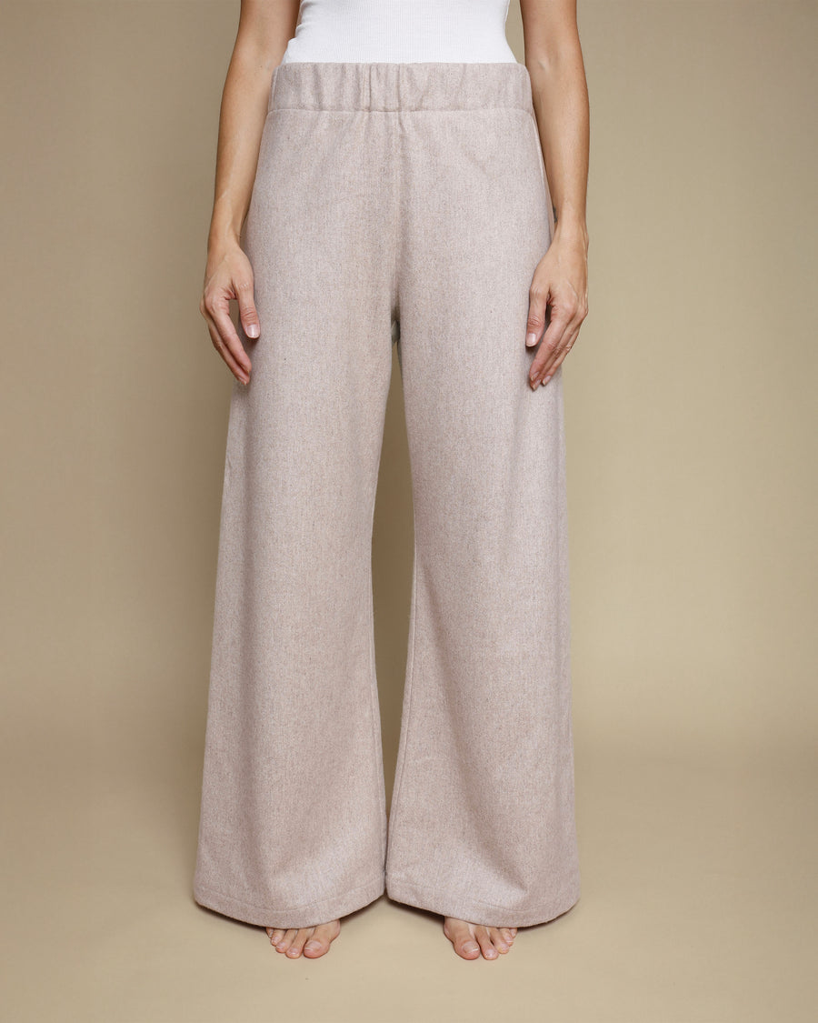 Pantaloni palazzo in pura lana