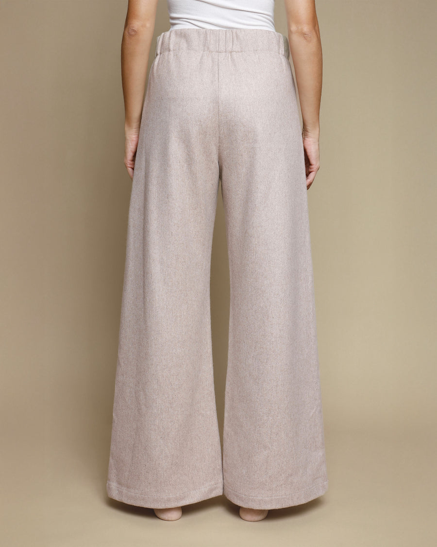 Pantaloni palazzo in pura lana