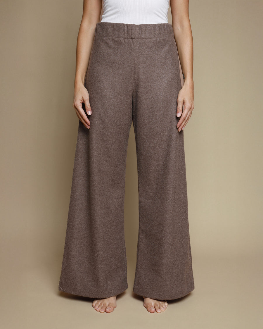 Pantaloni palazzo in pura lana