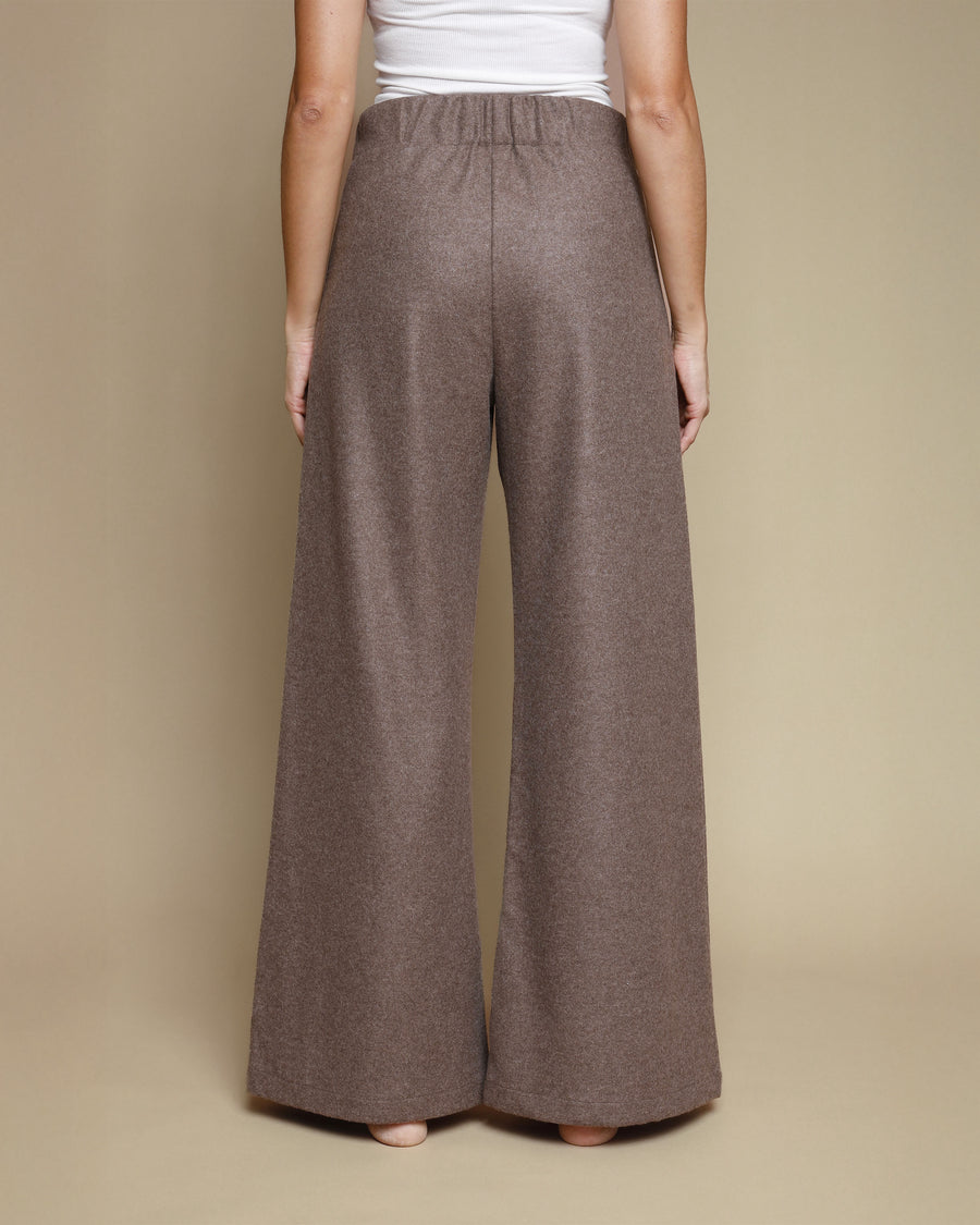 Pantaloni palazzo in pura lana