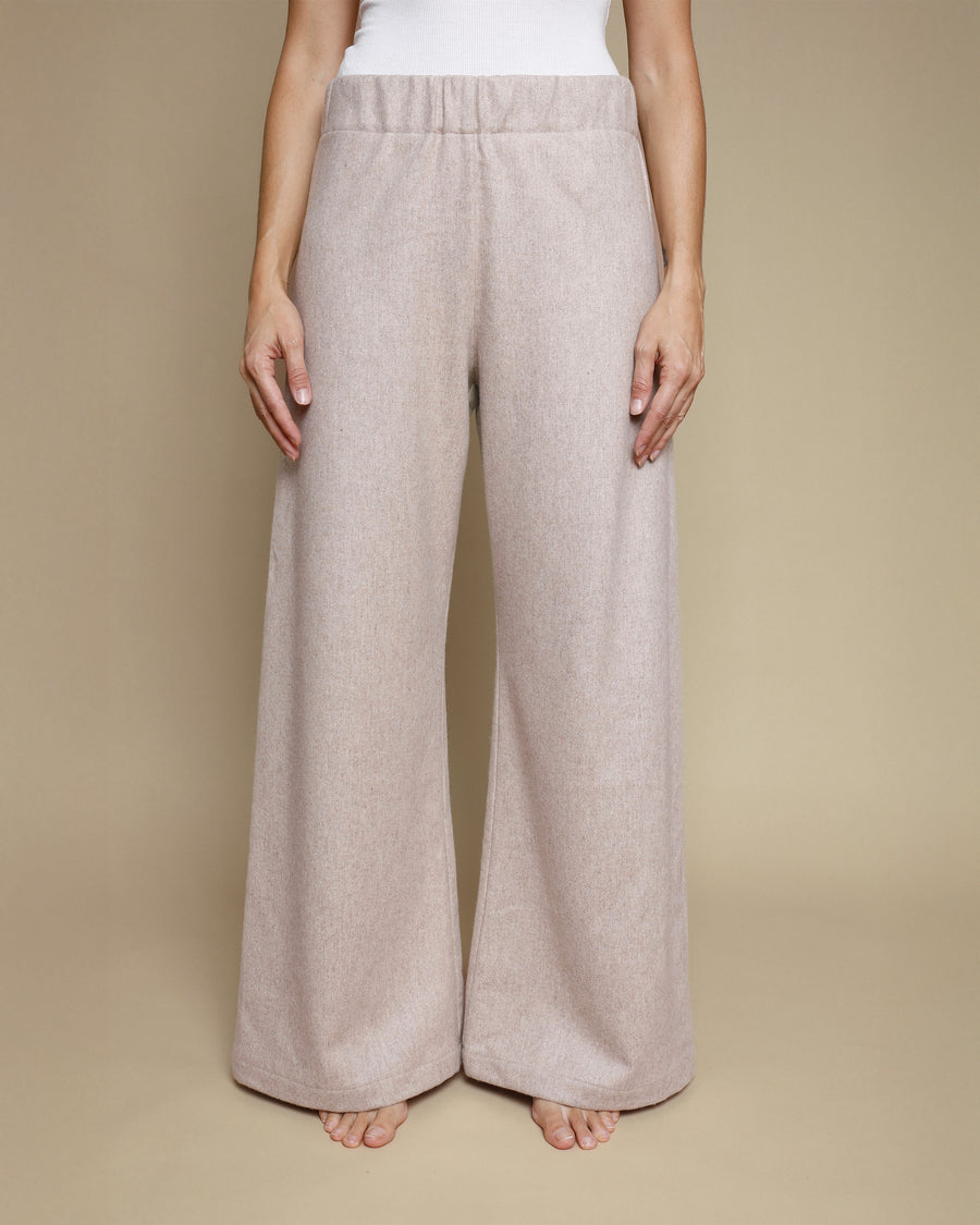 Pantaloni palazzo in pura lana