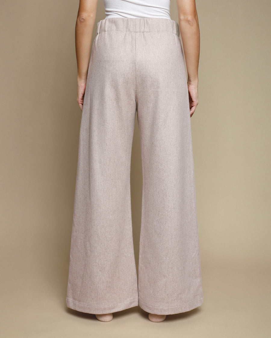 Pantaloni palazzo in pura lana