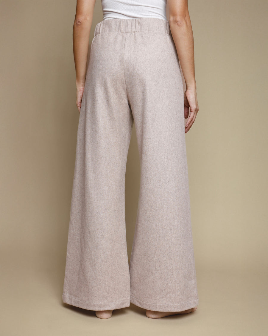 Pantaloni palazzo in pura lana