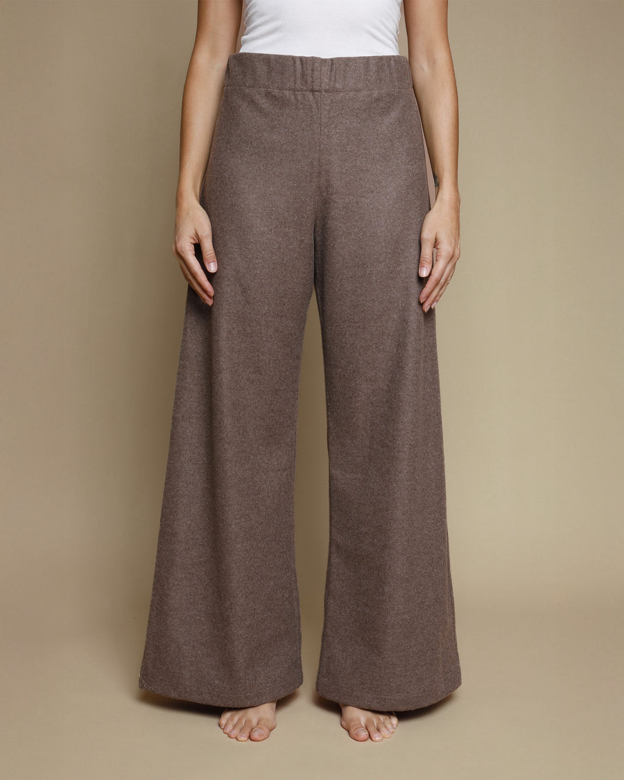 Pantaloni palazzo in pura lana