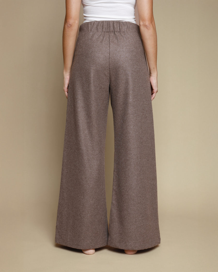 Pantaloni palazzo in pura lana