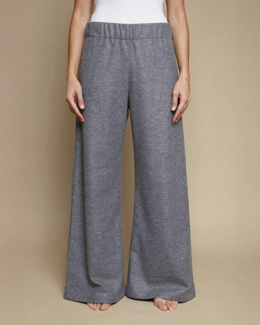 Pantaloni palazzo in pura lana