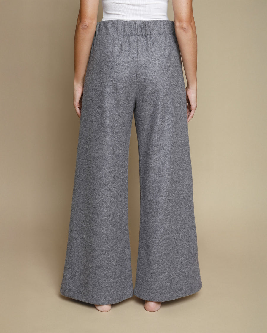 Pantaloni palazzo in pura lana