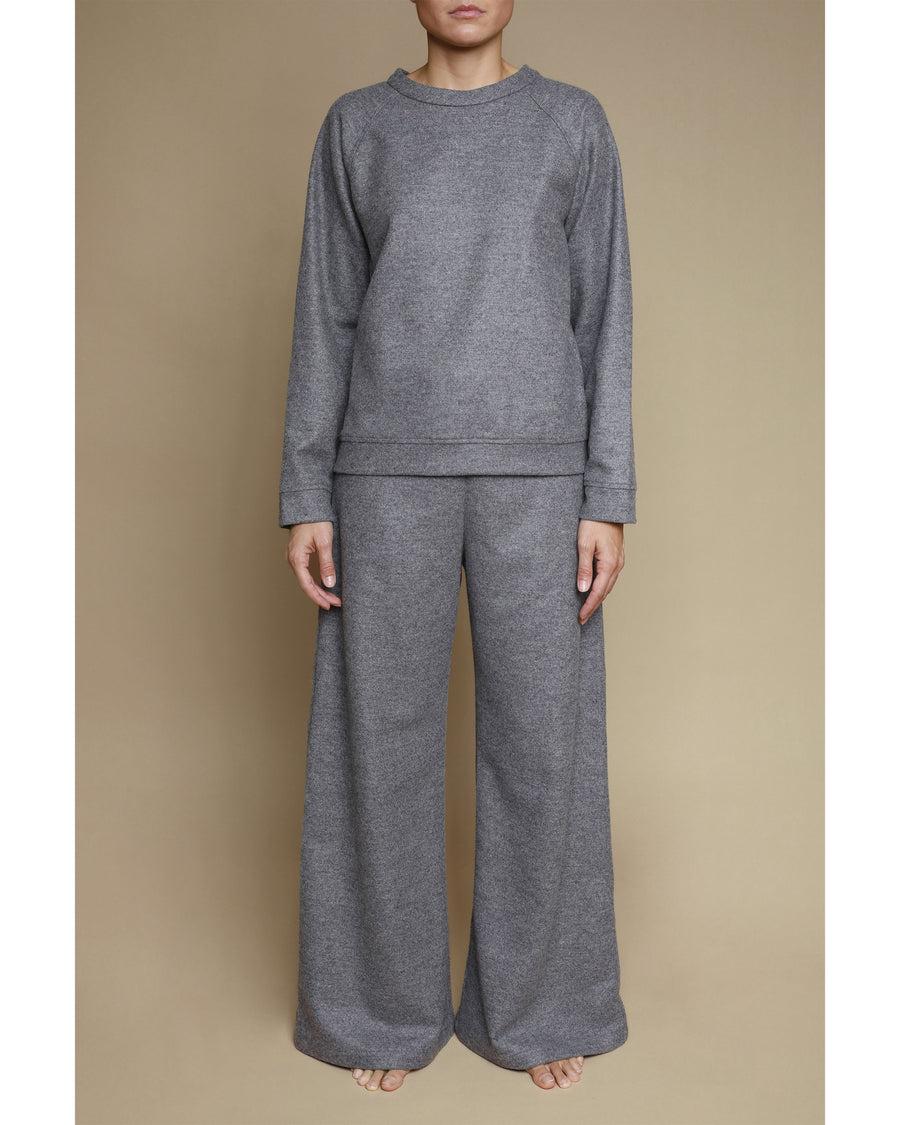 Pantaloni palazzo in pura lana